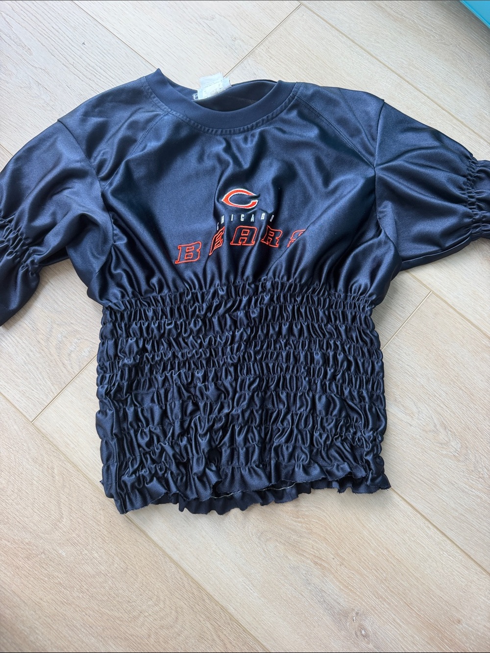 Custom made Chicago bears Ruched Short Sleeve Top